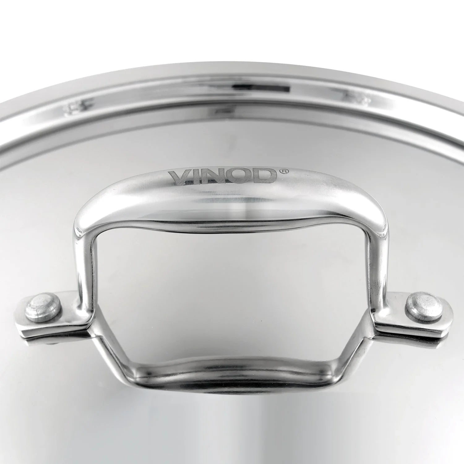 Vinod Platinum Triply Stainless Steel Kadai with Lid - Induction Compatible 60-Month Warranty