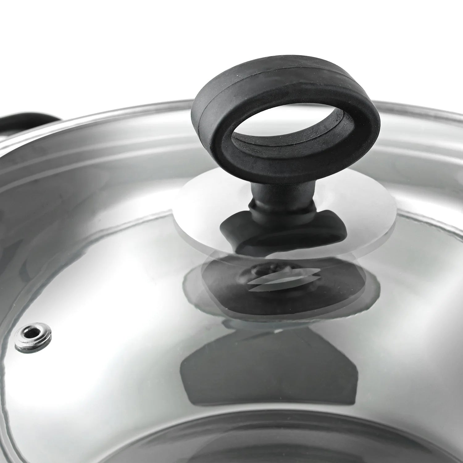Vinod Deluxe Stainless Steel Kadai with Glass Lid - Versatile Indian Cookware