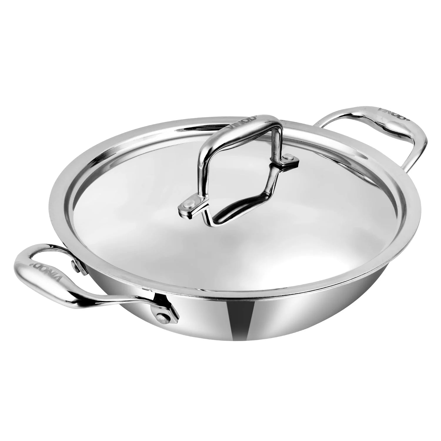 Vinod Platinum SAS Pro Extra Deep Kadai: Non-Stick Triply Steel for Family-Sized Meals