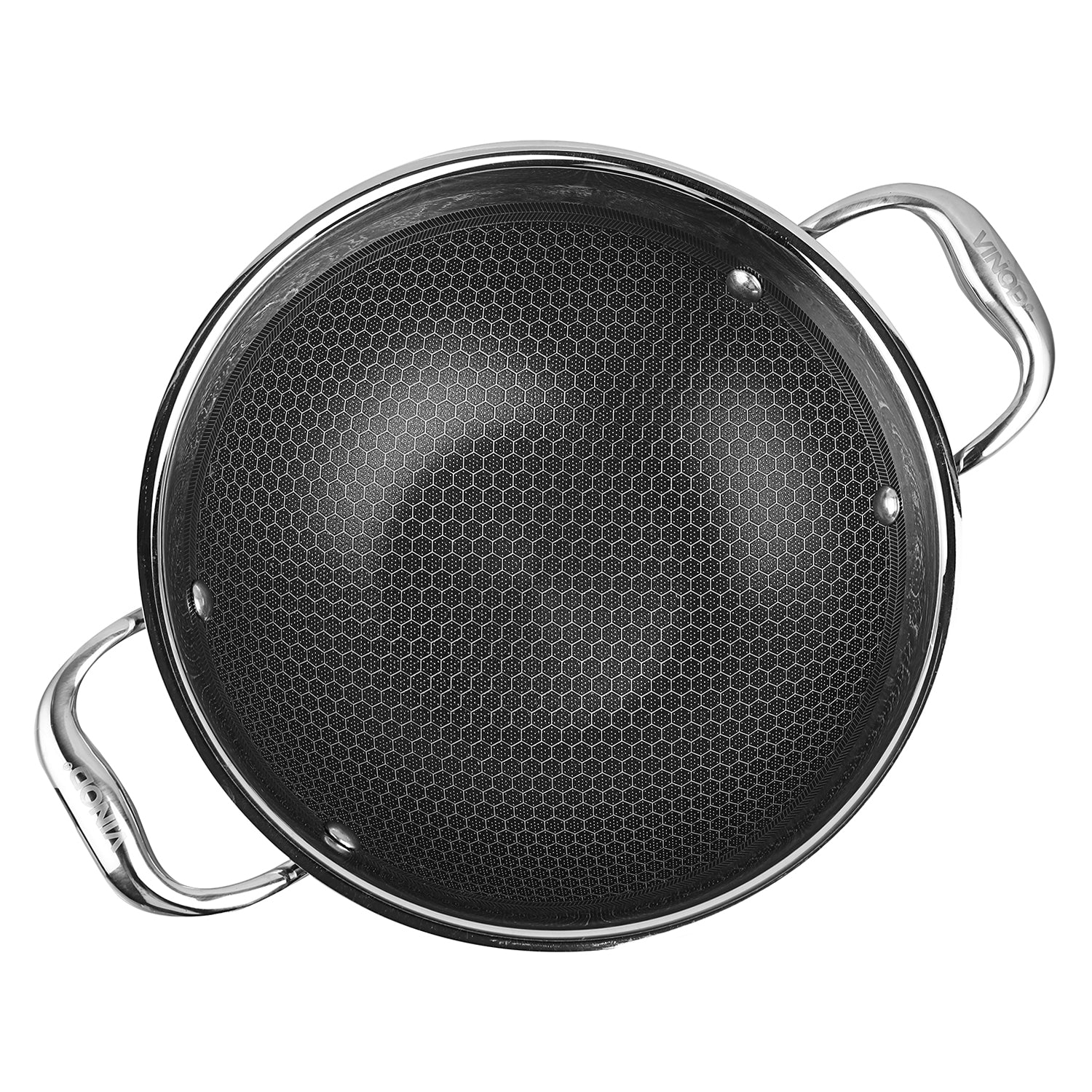 Vinod Platinum SAS Pro Extra Deep Kadai: Non-Stick Triply Steel for Family-Sized Meals