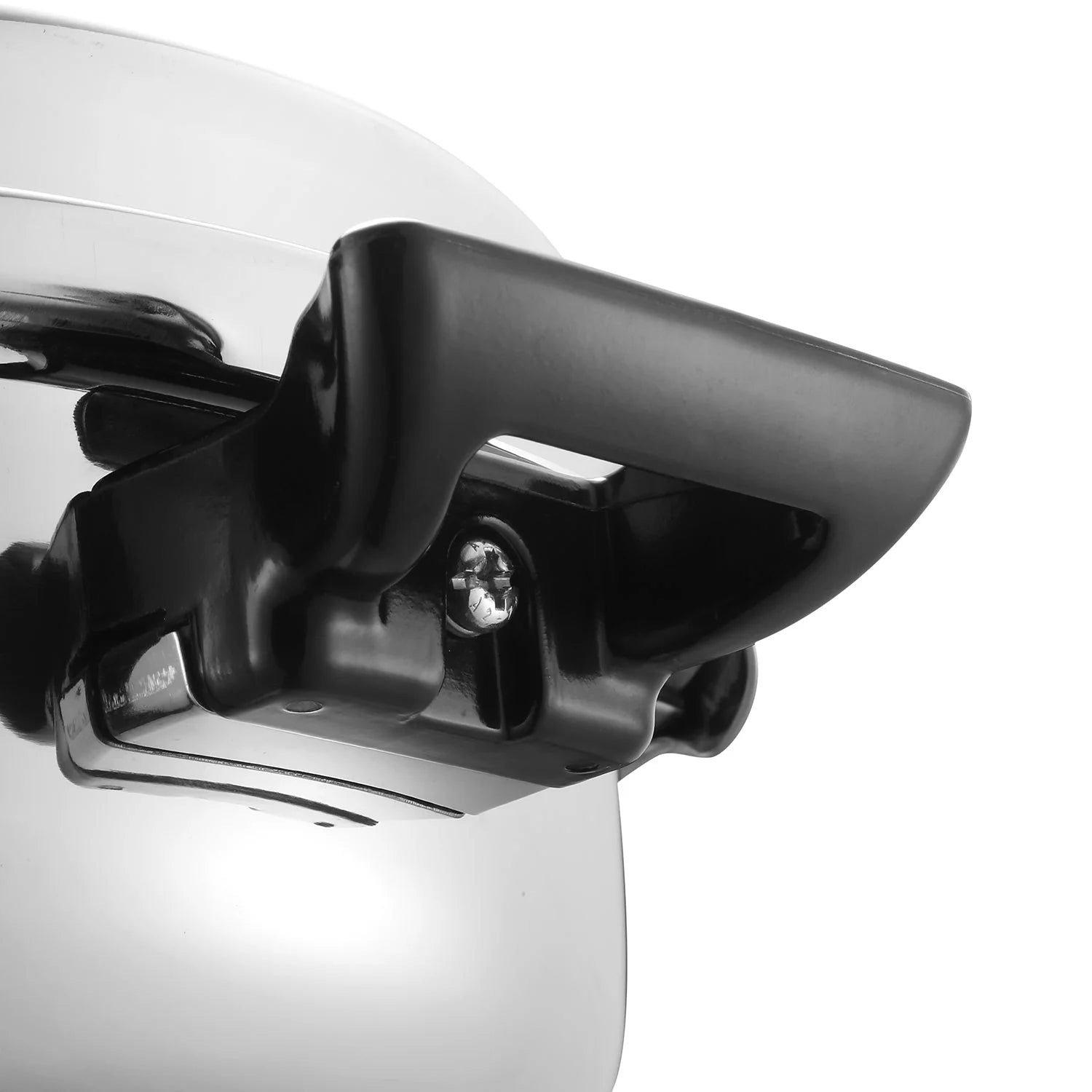 Close-up subsidary handle of stainless steel Pressure cooker