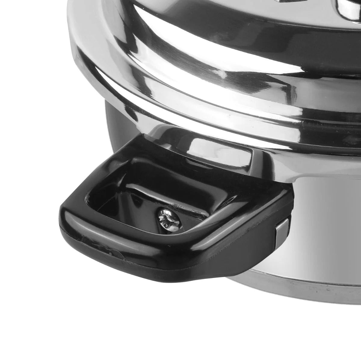 Close-up of subsidary handle of Pressure cooker