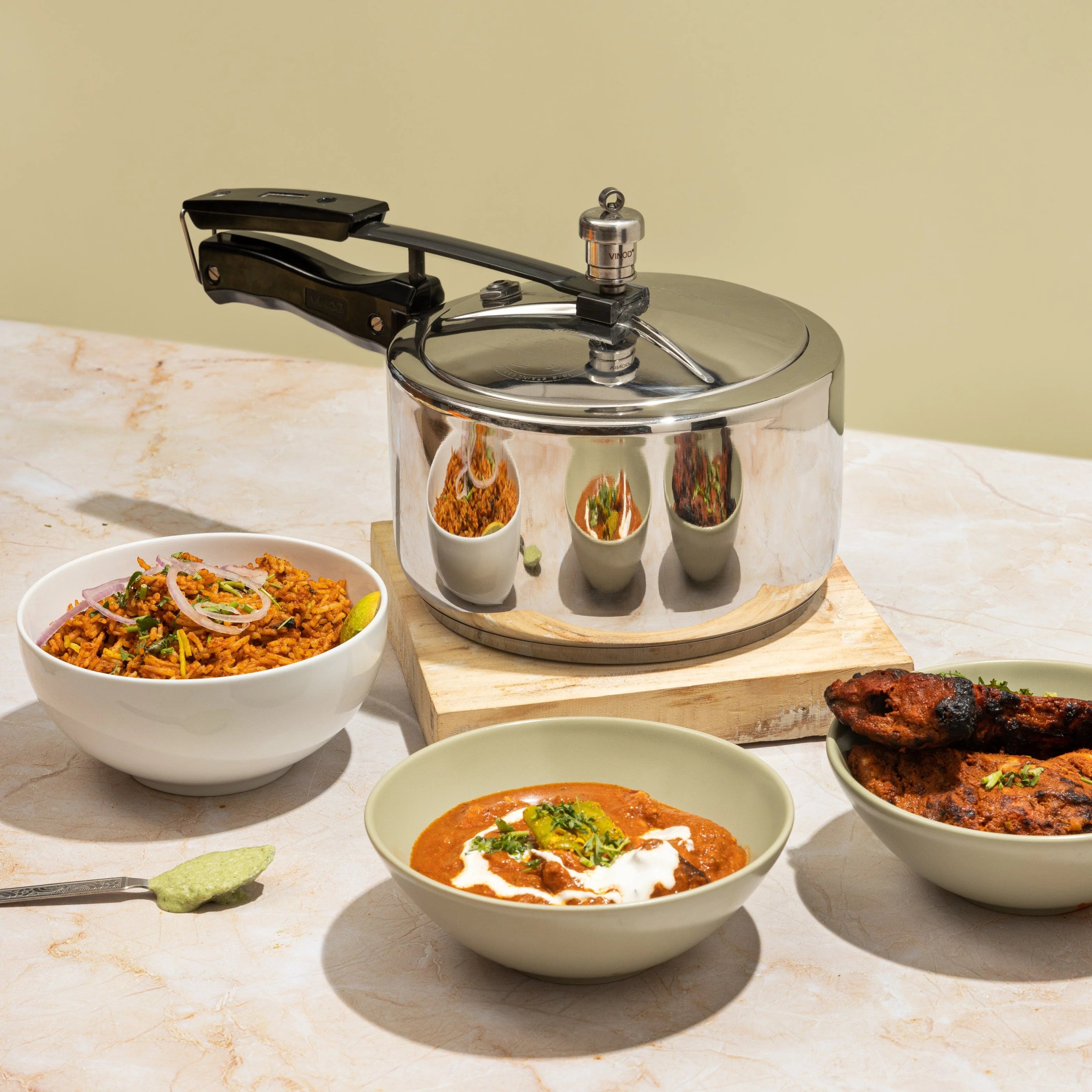 Vinod Stainless Steel Inner Lid Pressure Cooker – Induction Compatible | 2L to 7L