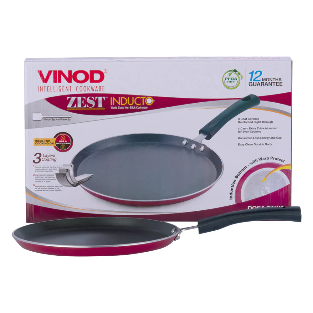 Vinod Non-Stick Omni Tawa – Induction & Gas Compatible Multi-Purpose Flat Pan