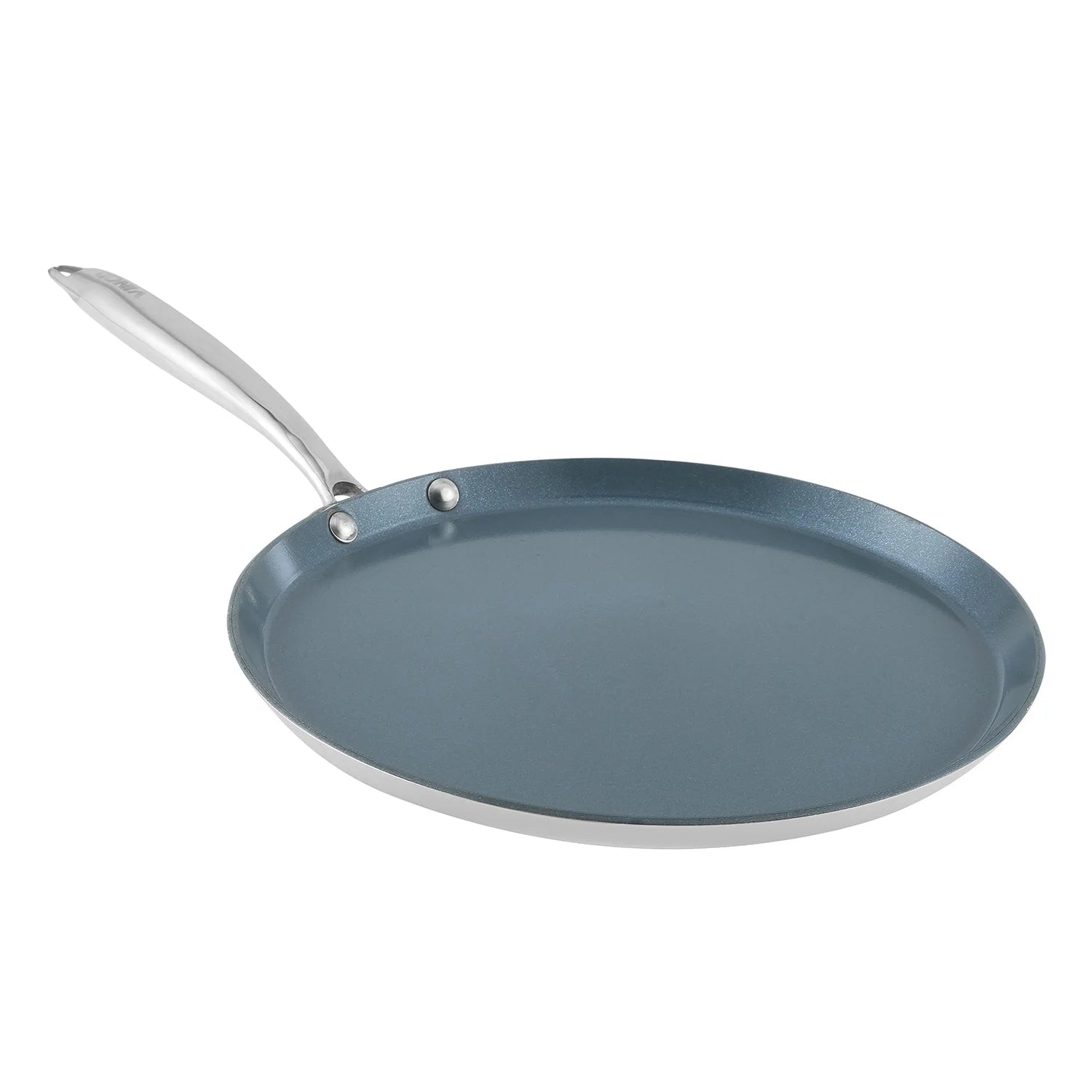 Vinod Platinum SAS Ceramica Dosa Tawa with premium triply construction, stainless steel handle and toxin-free ceramic coating for perfect dosas