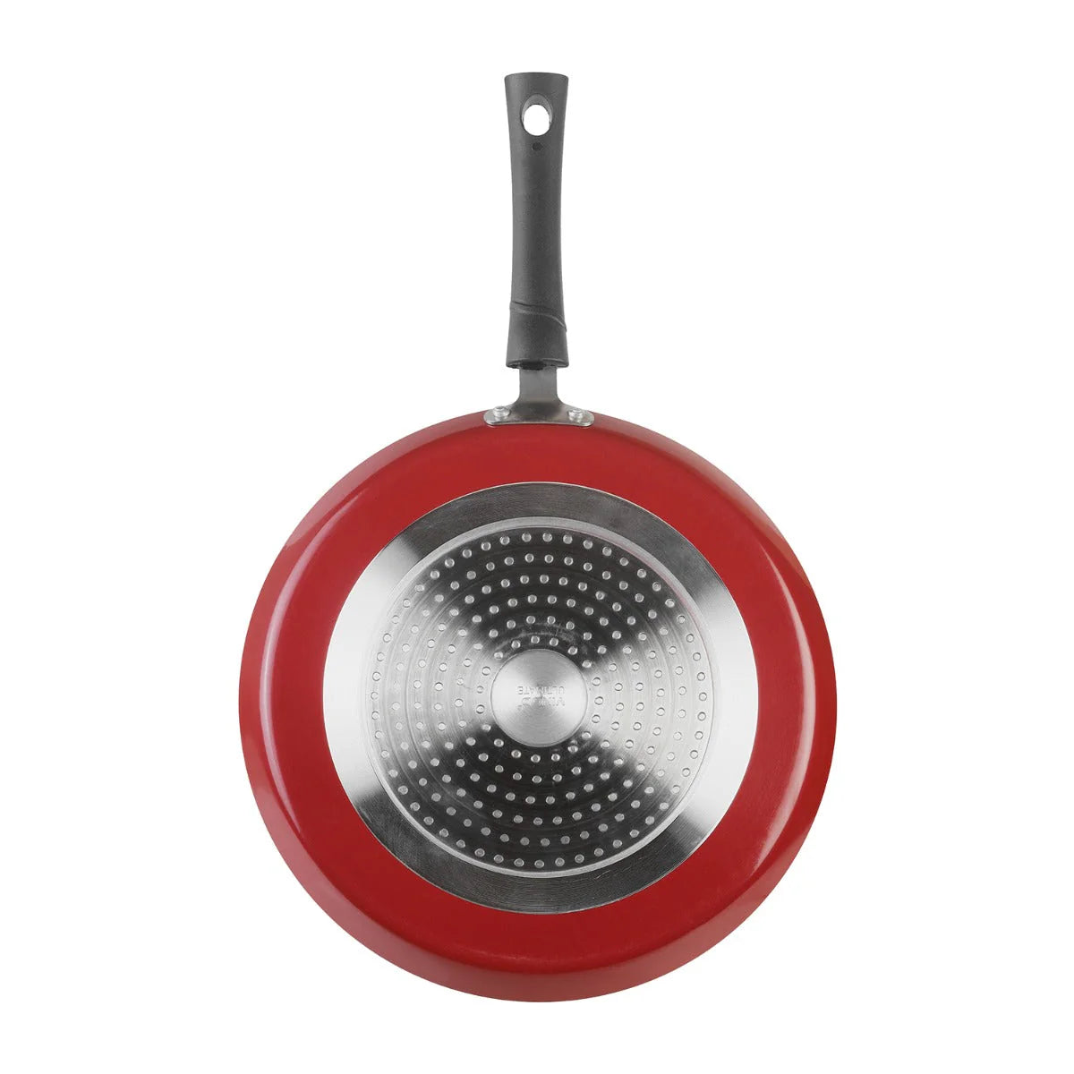 Bottom view of Vinod Popular Non Stick Dosa Tawa showing virgin aluminium base construction for optimal heat distribution on induction cooktops